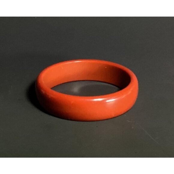 Vintage1960s Mod Rust Brown Lucite Bangle Bracelet Minimalist **READ** - Picture 2 of 7